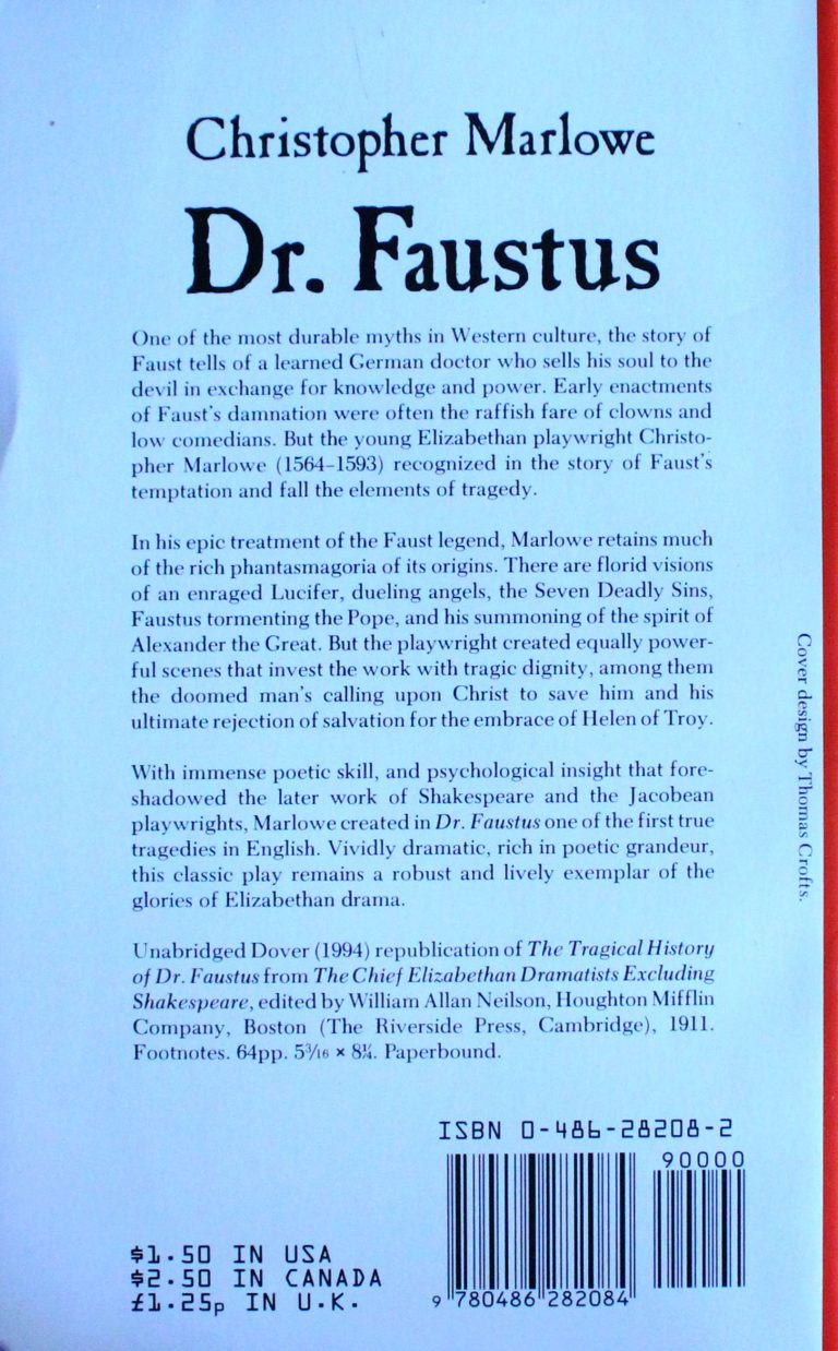 Dr. Faustus by Christopher Marlowe