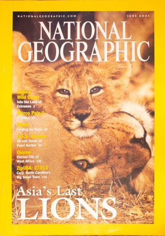 Nationa Geographic, June 2001, Asia's Last LIONS